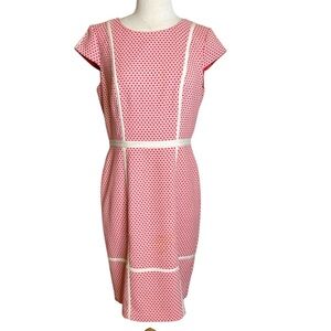 Adrianna Papell Pink Sheath Dress with Flutter Cap Sleeves